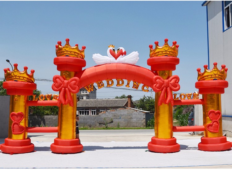 北京红色婚庆气模拱门